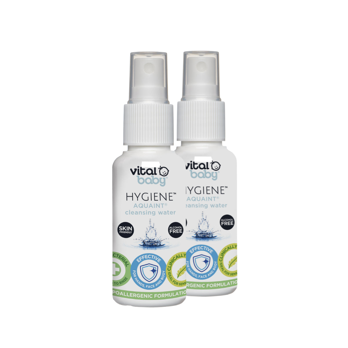 Aquaint cleansing water 50ml 2pk