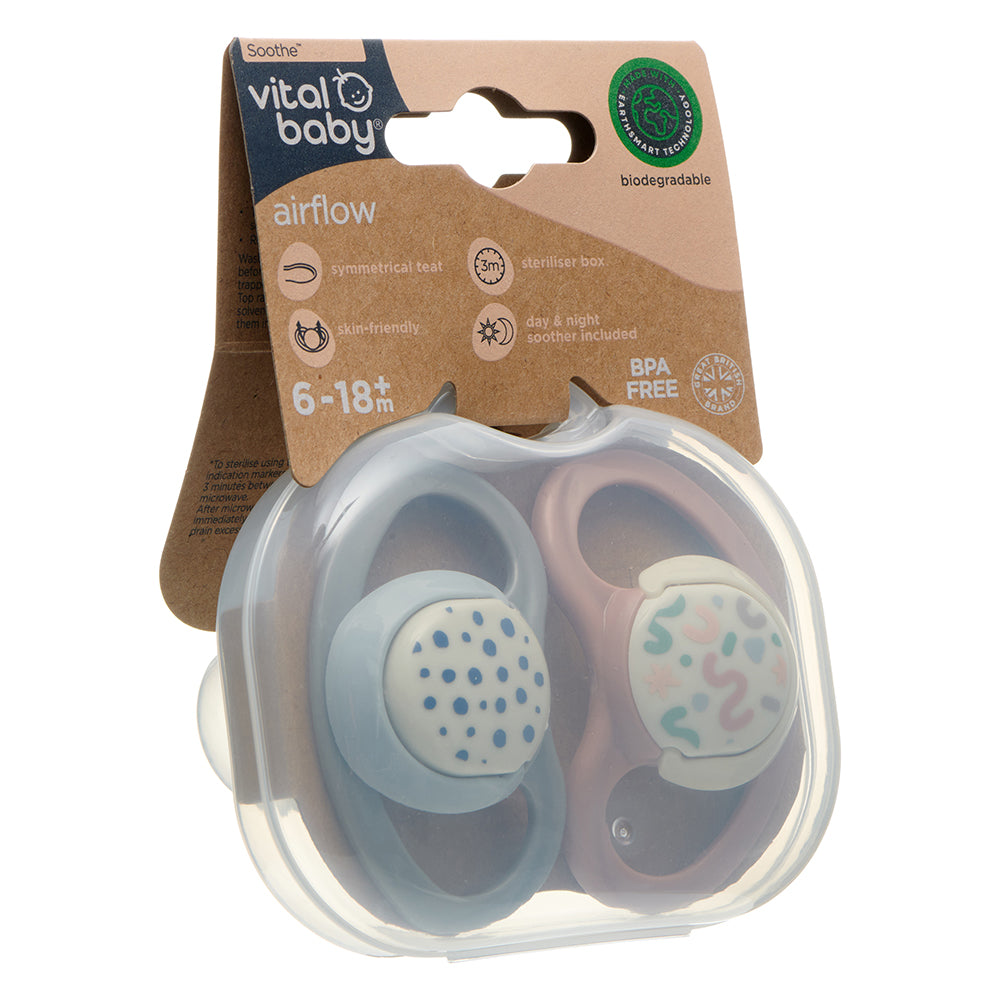 airflow soothers 2pk 6m+