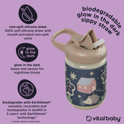 glow in the dark sippy straw