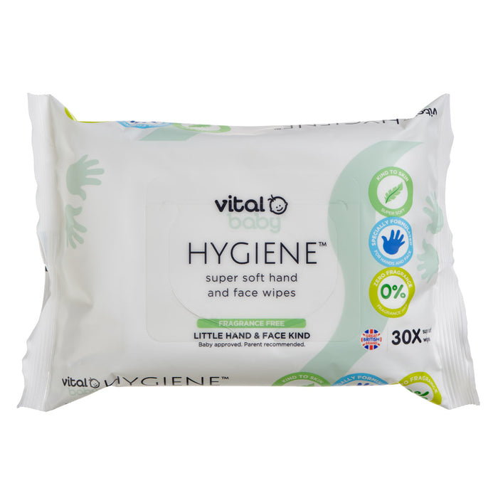 HYGIENE biodegradable super soft hand & face wipes fragrance free